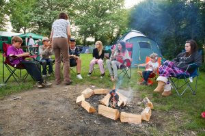 family camping school holidays