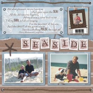 summer scrapbook for the holidays